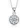 CZ Solitaire Pendant In Sterling Silver