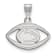 Rhodium Over Sterling Silver LogoArt Penn State University Football Pendant