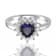 Blue Lab Created Sapphire Heart Shaped ring with White Topaz Accents
Sterling Silver Ring