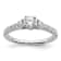 Rhodium Over 14K White Gold Lab Grown Diamond VS/SI GH, Complete
Engagement Ring 0.88ctw