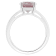 10x8mm Oval Rose Quartz Rhodium Over Sterling Silver Ring