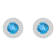 7mm Round Swiss Blue Topaz And White Topaz Rhodium Over Sterling Silver
Double Halo Stud Earrings