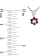 0.24ctw Ruby with Diamond Accent Flower Design  Pendant 14k White Gold