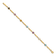 14k Yellow Gold Multi Gemstone Fancy Link Bracelet