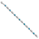 Rhodium Over Sterling Silver Starfish Cubic Zirconia and Lab Created
Opal Seashell Bracelet