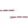 3.09ctw Ruby and Diamond  Bracelet in 14k White Gold