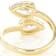 Pear CZ Bypass Ring In 18K Gold Over Sterling Silver
