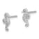 Rhodium Over Sterling Silver Polished Cubic Zirconia Seahorse Post Earrings