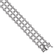 18K White Gold Diamond 3 Row 7.25-inch Bracelet 6.23ctw
