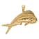 14k Yellow Gold Textured Female Dorado (Mahi-Mahi) Pendant