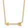 14K Yellow Gold Polished Arrow 17-inch Necklace