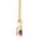 6mm Round Amethyst with Diamond Accent 14k Yellow Gold Pendant With Chain