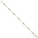 14K Two-tone Puff Heart and Flat Oval Bracelet