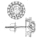 White Cubic Zirconia 14k White Gold Earrings With Velvet Gift Box 1.20ctw