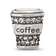 Sterling Silver Crystal To-Go Coffee Cup Bead