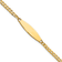14k Yellow Gold Curb Link ID Bracelet