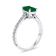Emerald and Diamond 14k White Gold Engagement Ring 1.26ctw