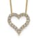 14K Yellow Gold Lab Grown Diamond Heart 18 Inch Necklace