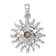 Rhodium Over Sterling Silver Polished Yellow Crystal Sun Pendant