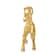 14k Yellow Gold 3D Polished Horse pendant