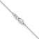 Rhodium Over 14k White Gold 0.5mm Solid Box 24 Inch Chain