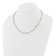 14K Two-tone Polished Fancy Beaded Necklace