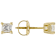 White Diamond 14k Yellow Gold Stud Earrings 0.50ctw