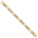 14K Yellow and White Gold Men's Polished and Satin 8.75-inch Men's Link Bracelet