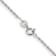 Rhodium Over Sterling Silver 1.3mm Loose Rope Chain Necklace