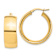 14k Yellow Gold 1 1/8" High Polished Small Hoop Earrings
