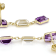 Amethyst and White Topaz 7x5mm Rectangular Octagonal 14K Yellow Gold
Dangle Earrings