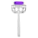 8x6mm Emerald Cut Amethyst And White Topaz Accents Rhodium Over Sterling
Silver Halo Ring