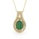 Emerald and Diamond 18K Gold over Sterling Silver Pendant 2.12ctw
