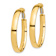 14k Yellow Gold 1 1/2" High Polished Hoop Earrings