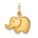 14K Yellow Gold Polished Elephant Charm