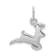 Sterling Silver Running Deer Charm
