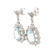 Aquamarine and Cubic Zirconia Rhodium Over Sterling Silver Center Design
Earrings 6.25ctw