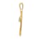 10k Yellow Gold and Rhodium Over 10k Yellow Gold Diamond Cross with
Heart Pendant