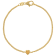 14K Yellow Gold Over Sterling Silver Citrine Curb Chain Bracelet .15ctw