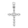 Rhodium Over 10k White Gold 0.20 ctw Diamond Cross Pendant