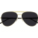 Gucci Gold Tone and Havana Frame / Gray Lens Aviator Sunglasses