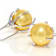 Large Golden South Sea Simulant Pearl Drop Earrings In Sterling Silver