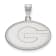 Rhodium Over Sterling Silver LogoArt University of Georgia Medium Pendant