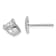 Rhodium Over Sterling Silver  Horse Head Children's Post Earrings