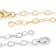 Set Of Two 18 Inch Marquise LInk ChaIn Necklaces In Sterling Silver And
18K Gold Over Sterling Silver
