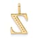 14K Yellow Gold Diamond Letter Z Initial Pendant