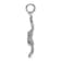 Rhodium Over 14k White Gold Textured Pelican Flying Pendant