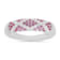 Pink And White Cubic Zirconia Rhodium Over Sterling Silver Ring 0.79ctw