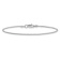 Rhodium Over 14k White Gold Parisian Wheat Link Bracelet