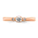 14K Rose Gold Petite Beaded Edge Round Diamond Ring 0.24ctw